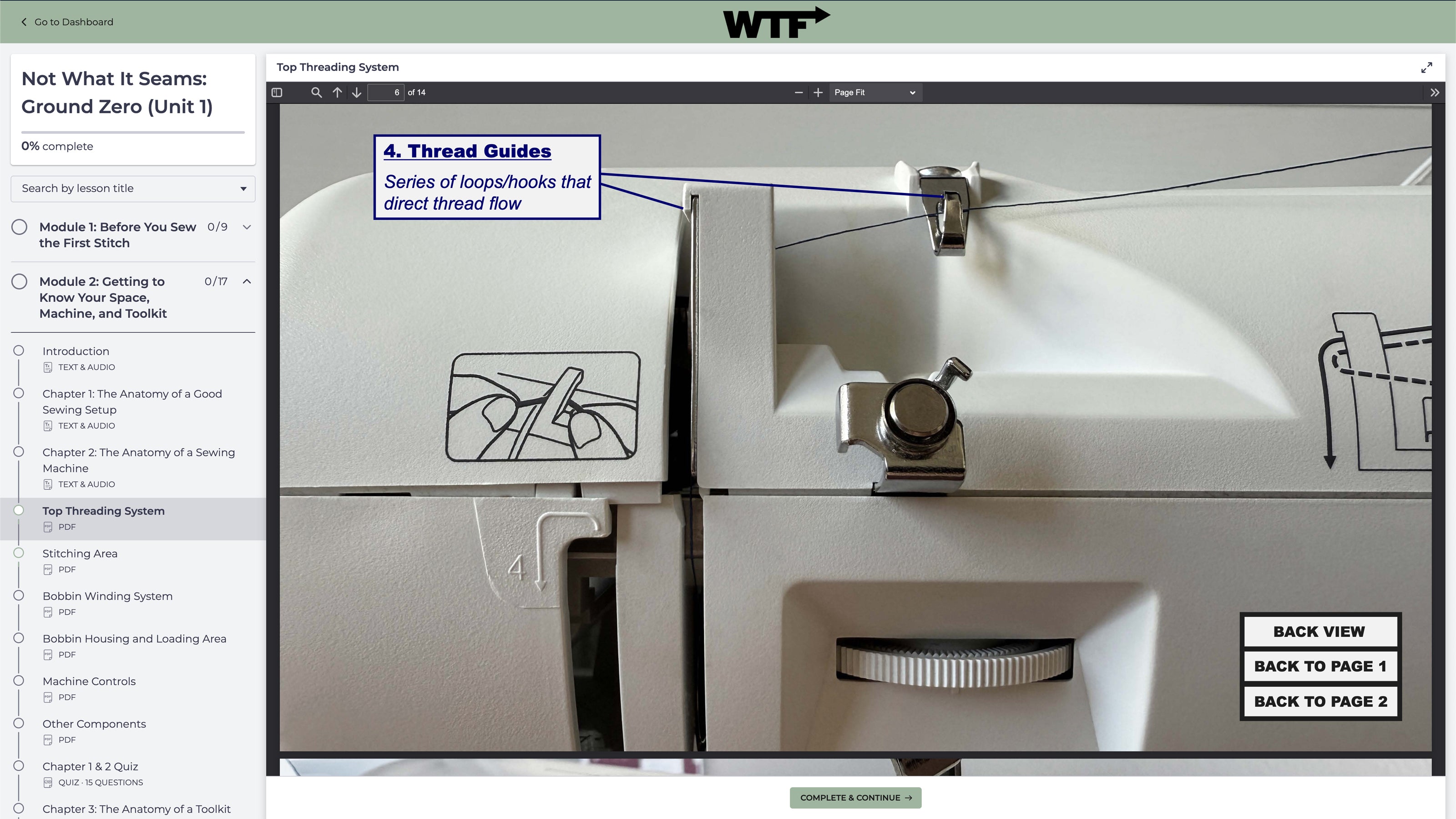 Preview of We The Future of Sewing's online sewing course, Not What It Seams: Ground Zero (Unit 1) Module 2 Chapter 2